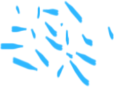 A black background with blue shapes in the middle.