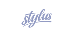 A stylized logo of stylus, with the word stylus written in cursive.